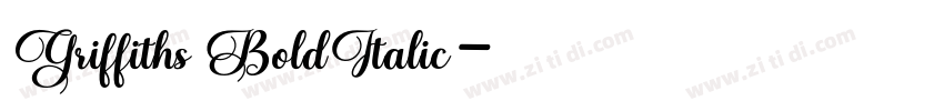 Griffiths BoldItalic字体转换